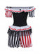 Completo Costume di Halloween Nero e Bianco Anni '50 da Arlecchino Pagliaccio 3