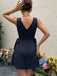 Abito Senza Maniche a Linea A Blu Navy a Righe con Cintura in Vita Anni '60 6