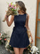 Abito Senza Maniche a Linea A Blu Navy a Righe con Cintura in Vita Anni '60 7
