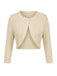 [Prevendita] 2PCS Abito Colore Crema Anni '40 Bolero Cardigan e Floreale 6