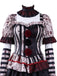 Abito Rosso e Nero Anni '60 di Halloween Sangue a Balze con Volant Clown Set Costume 4