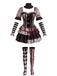 Abito Rosso e Nero Anni '60 di Halloween Sangue a Balze con Volant Clown Set Costume 2