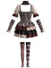 Abito Rosso e Nero Anni '60 di Halloween Sangue a Balze con Volant Clown Set Costume 3