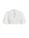 Top Corto Bianco in Pizzo Floreale Trasparente con Keyhole Anni '50 2