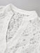 Top Corto Bianco Anni '50 in Pizzo Floreale Trasparente con Keyhole