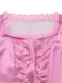 Abito Rosa Violetto Anni '50 Fiabesco con Allacciatura in Pizzo e Maniche a Sbuffo 4