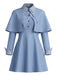 Set Costume Blu Anni '50 da Strega con Abito Mantella e Cappello 2