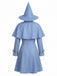 Set Costume Blu Anni '50 da Strega con Abito Mantella e Cappello 3