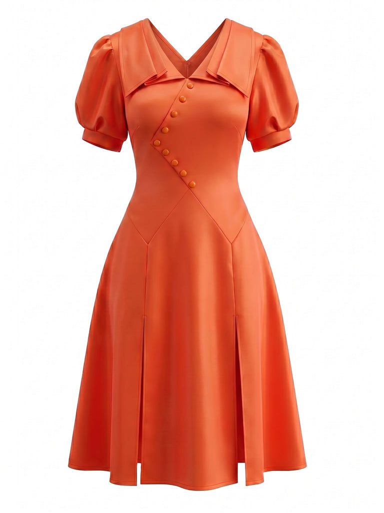 Abito Satin Anni '50 Sangue Splatter di Halloween Vintage 3