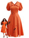 Abito Satin Anni '50 Sangue Splatter di Halloween Vintage