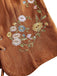 Tops Marrone Anni '70 Boho Floreale Embroidery con Allacciatura Corsetto Vest 3