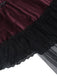 Abito Bordeaux Anni '50 di Halloween Gotico in Pizzo Drawstring Arricciato in Tulle 4