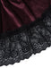 Abito Bordeaux Anni '50 di Halloween Gotico in Pizzo Drawstring Arricciato in Tulle 5