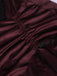 Abito Bordeaux Anni '50 di Halloween Gotico in Pizzo Drawstring Arricciato in Tulle 6