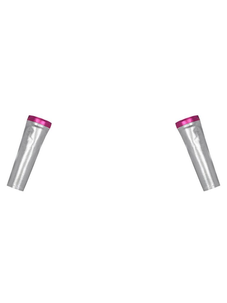 Abito Argento e Rosso Rosa Anni '70 Metallizzato Futuristico Space Plissettato 7