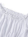 2PCS Gonna Bordeaux Anni '50 Off‑spalle Top e a Balze con Volant 5