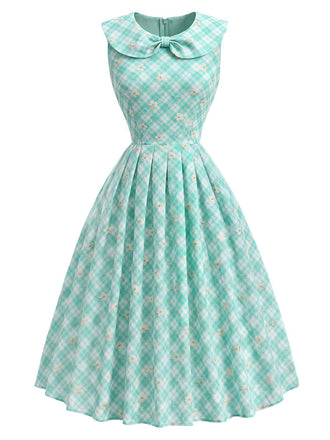 [Prevendita] Abito Ice Green Anni '50 Colletto Peter Pan con Tasca 2