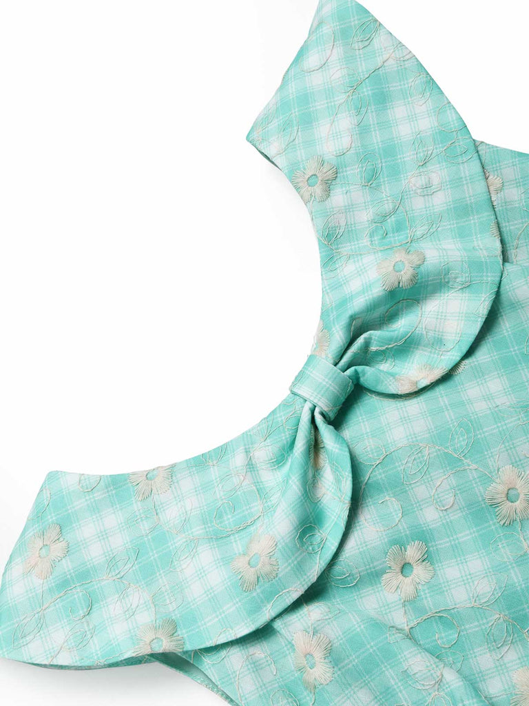 [Prevendita] Abito Ice Green Anni '50 Colletto Peter Pan con Tasca 5