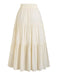 Gonna Beige Anni '70 Boho con Paillettes a Balze 3