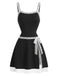 [Prevendita] Abito Black White Anni '60 White con Fiocco Tie in Pizzo con Bordo Cami 2