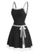 [Prevendita] Abito Black White Anni '60 White con Fiocco Tie in Pizzo con Bordo Cami 3