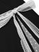 [Prevendita] Abito Black White Anni '60 White con Fiocco Tie in Pizzo con Bordo Cami 5