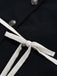 [Prevendita] Giacca blazer blu scuro con revers, cintura e dettagli a contrasto Anni '60 3