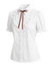 [Prevendita] 3PCS Completo Gonna Marrone Scuro Anni '50 con Camicetta a Maniche Sbuffo Gilet a Quadri 6