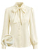 [Prevendita] 3PCS Completo Gonna Verde Anni '40 con Camicetta a Fiocco Gilet a Quadri e Linea A 8