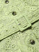 [Prevendita] Abito Giallo Verde Anni '40 in Pizzo con Cintura Colletto con Revers con Tasche Camicia 6