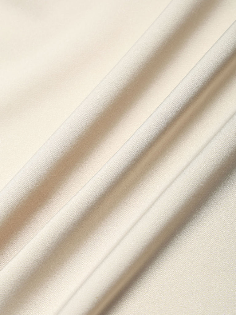 [Prevendita] 2PCS Gonna Beige Anni '70 Off‑spalle in Pizzo con Volant Top e Asimmetrico 10