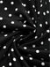 [Prevendita] Abito Black And Bianco Anni '70 Gotico a Pois in Pizzo Patchwork Arricciato 6