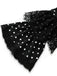 [Prevendita] Abito Black And Bianco Anni '70 Gotico a Pois in Pizzo Patchwork Arricciato 8
