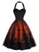 [Prevendita] Abito Nero Anni '50 Scollo all'Americana a Cuore in Tulle di Halloween 4