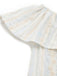 [Prevendita] Abito Rosa Anni '30 Embroidered Floreale a Righe Convertible con Volant Scollo 5