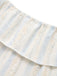 [Prevendita] Abito Rosa Anni '30 Embroidered Floreale a Righe Convertible con Volant Scollo 6