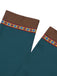 Abito Verde Anni '70 Teal Medieval Renaissance Patterned con Bordo con Cintura 5