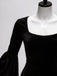 Abito a Sirena Nero Anni '30 Wednesday Morticia-inspired in Velluto Maniche a Campana 8