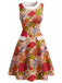 [Prevendita] Abito Mod Boho Floreale con Colletto a Contrasto Anni '60 3
