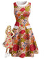 [Prevendita] Abito Anni '60 Mod Boho Floreale con Colletto a Contrasto