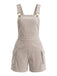 Tuta Corta Nero Anni '50 Corduroy Straight Leg con Tasca Overall 5