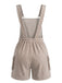 Tuta Corta Nero Anni '50 Corduroy Straight Leg con Tasca Overall 6