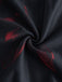 Abito Nero Anni '40 Red Lily Print Maniche con Volant in Rete 5