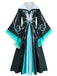 Abito Nero e Blu Anni '40 Lightning Wizard Cape Costume 2