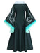 Abito Nero e Blu Anni '40 Lightning Wizard Cape Costume 3