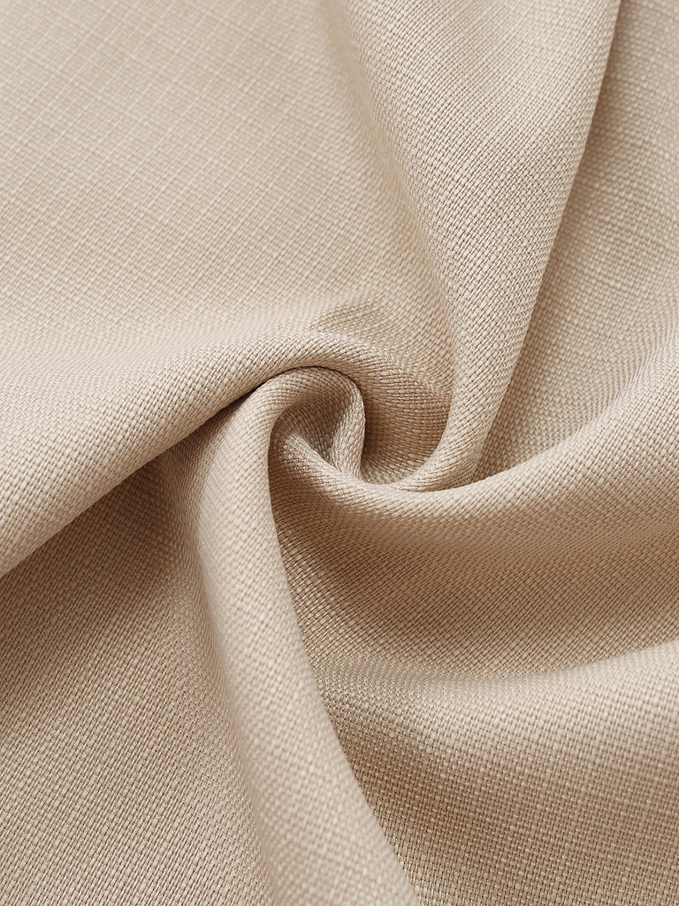 2PCS Abito Beige Anni '50 Maniche a Sbuffo Scollo Quadrato e Grembiule 6