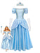 Abito Azzurro Chiaro Anni '70 Cenerentola Principessa Set Costume