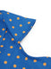 Abito Blu Anni '50 a Pois Cap Manica con Revers con Cintura 5
