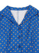 Abito Blu Anni '50 a Pois Cap Manica con Revers con Cintura 6