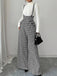 Pantaloni a Gamba Larga Nero Anni '60 Pied-de-poule Suspender 4